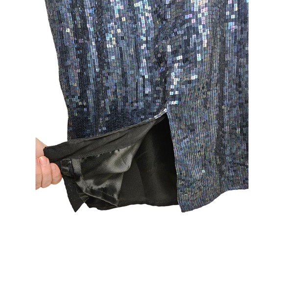 Mark & John by Gopal NWT Sleeveless Sequin Shift Coctail Mini Dress Size 12 - Picture 8 of 11